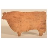 Great Folk Art Figural Maple Bull Cutting Board