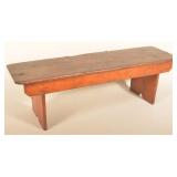 Small PA Mortised Wood Bench