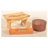 Painted Red Pantry Spice Box & Primitives