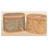 Two Large Pennsylvania Antique Wallpaper Boxes
