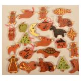 23 Lester Breininger Redware Christmas Ornaments