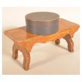 Grain-Painted PA Footstool & Sm. Panty Box