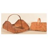 Large Splint Oak Flower Basket & Gathering Basket