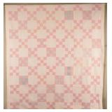 Vintage 9-Patch Hand-Stitched Quilt