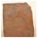 Antique 18th C. Swedish Copper FRS Money Plate
