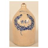 Large 4-Gallon Dated 1860 Norton Bennington Jug