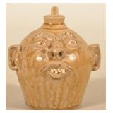 Small Signed John Brock Face Jug