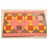 Antique Diamond & Square Quilted Pillow Case