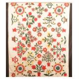 Graphic PA Basket of Flowers Applique Quilt