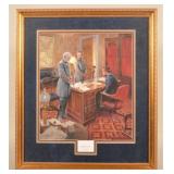 Kunstler Civil War Print "White House Strategy"
