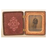Civil War Tintype Armed Union Infantryman