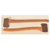 Pair of Signed "True Blue" Felling Axes