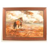 Phillip Wikoff "Fleeing The Range" Studio Canvas