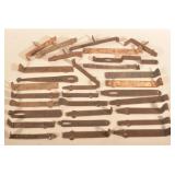 Collection of 30 Iron Slide Bolts & Hasps