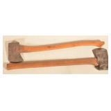 Pair of Signed J.B. Stohler Felling Axes