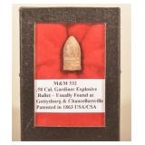 .58 cal. Civil War Gardiner Explosive Bullet