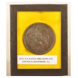 US Civil War Dug Eagle Breastplate