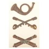 Collection of Dug Civil War Hat Brass