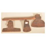 Two Pennsylvania Broad Axes & Signed Felling Axe
