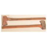 Two Signed H.H. Stricker Berks County Felling Axes
