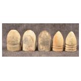 Lot of Larger Caliber Union/CSA Fired Bullets