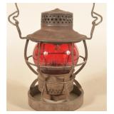 Dressel Reading Co. Ruby Globe Railroad Lantern