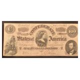 1864 Series $100 Confederate Lucy Pickens Note