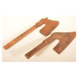 Two Unsigned 19th C. Pennsylvania Goosewing Axes