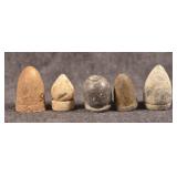 Group Union/Confederate Revolver Bullets