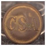 Confederate Buckley & Co "CSA" Civil War Button