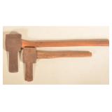 Two J.B. Stohler Signed Post Hole Axes