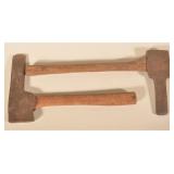 Two Unsigned Pennsylvania Post Hole Axes