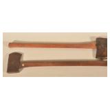 Two 19th C. Pennsylvania Felling Axes w/ Initials