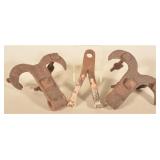 Antique Pair of Wrought Iron Ram