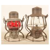 Red Globe Erie RR Lantern & PRR Lantern