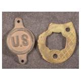 Gettysburg US Bridle Rosette & CSA Heel Plate