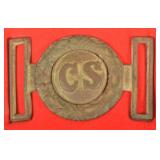 Original Confederate Tongue & Wreath Belt Buckle