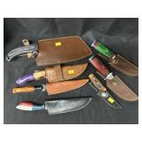 Grouping of Handcrafted Knives