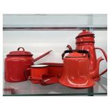 Red Vintage Enamelware Kitchenware