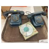 Vintage Toy Telephones w/ Music Box Disc