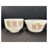 (2) Vintage Fire King Mixing Bowls