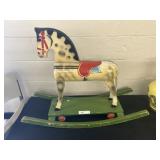 Vintage Wood Rocking/Pull Horse