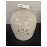 2 Gallon ES&B Stoneware Jug