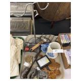 Vintage Cookie Cutters, Pottery Mug, & Fish Gig