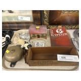 Wall Bell w/ Collectibles and Cheese Box