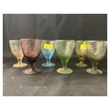 (6) Etched Glass Cordials