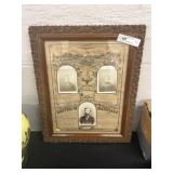 Framed Akron, PA 1898 Wedding Certificate