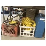 plastic Fuel Can, w/ Romex Wire, Ratchet Straps