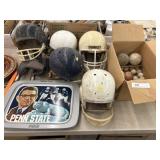 Football Helmets, w/ Serving Trays & Bowls