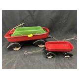 (3) Art Deco Tin Toy Wagons